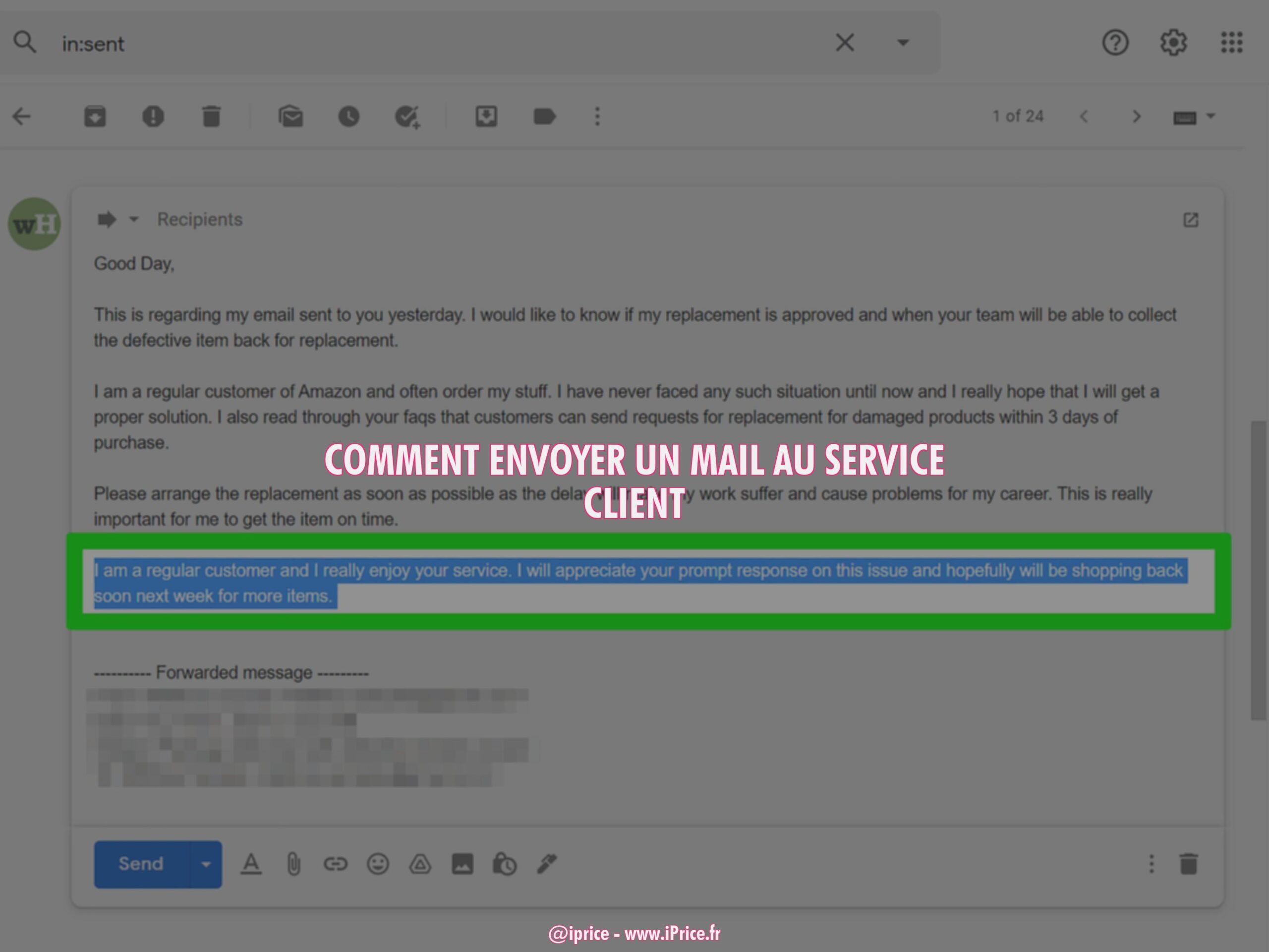 comment envoyer un mail au service client free