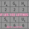 quelles sont les 102 lettres du scrabble ?